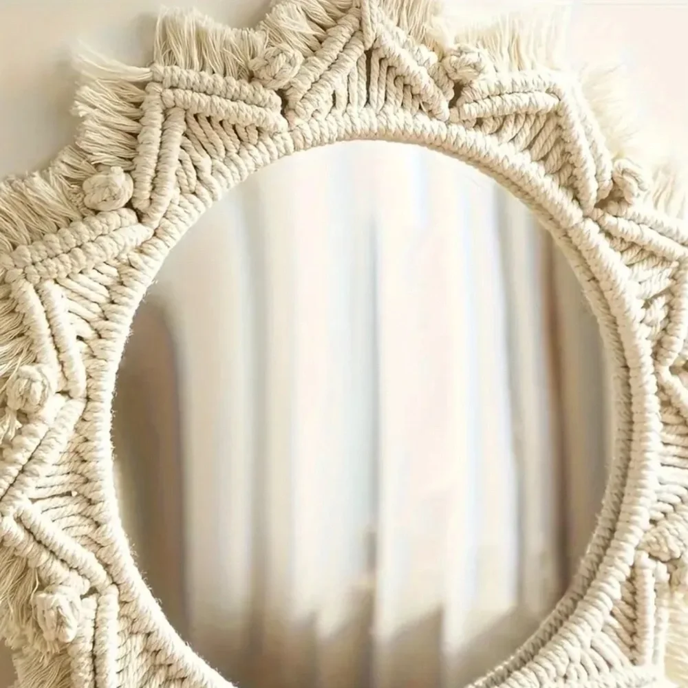 NIP! Handmade Macramé Sun Mirror!